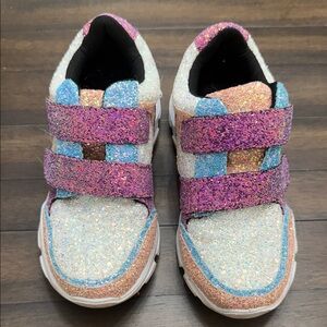 kidpik Multicolor Glitter Sneakers